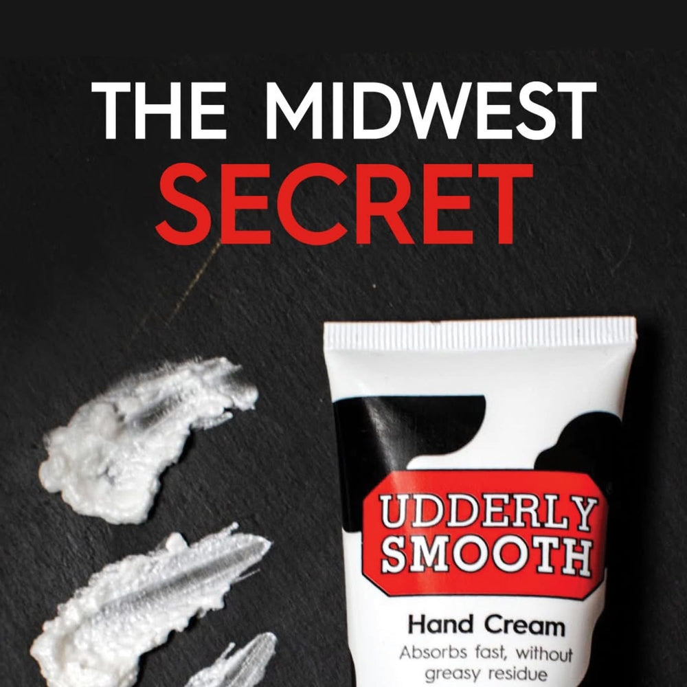 Udderly Smooth ingredient emphasis with glycerin and allantoin benefits shown