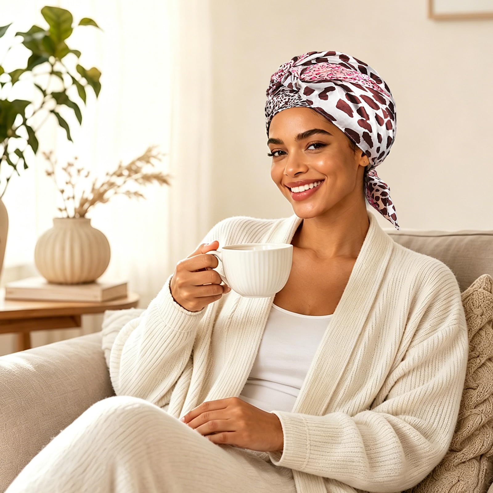 Udefineit wrap on pillow showing reduced friction for less frizz