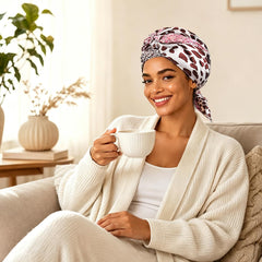 Udefineit wrap on pillow showing reduced friction for less frizz