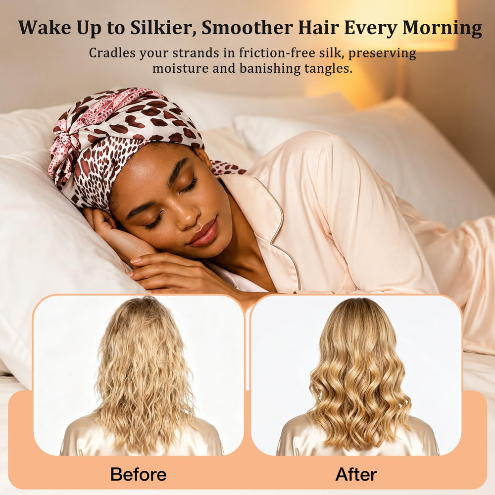 Udefineit model wearing wrap overnight to preserve sleek style