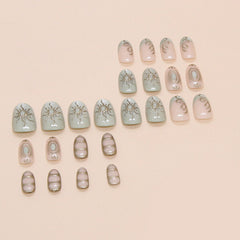 UEYRSEDB press-on nails with glue stickers ready for quick application at home