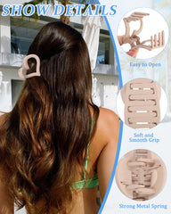 Ufgin clips in hair demonstrating secure half-up style and comfortable wear