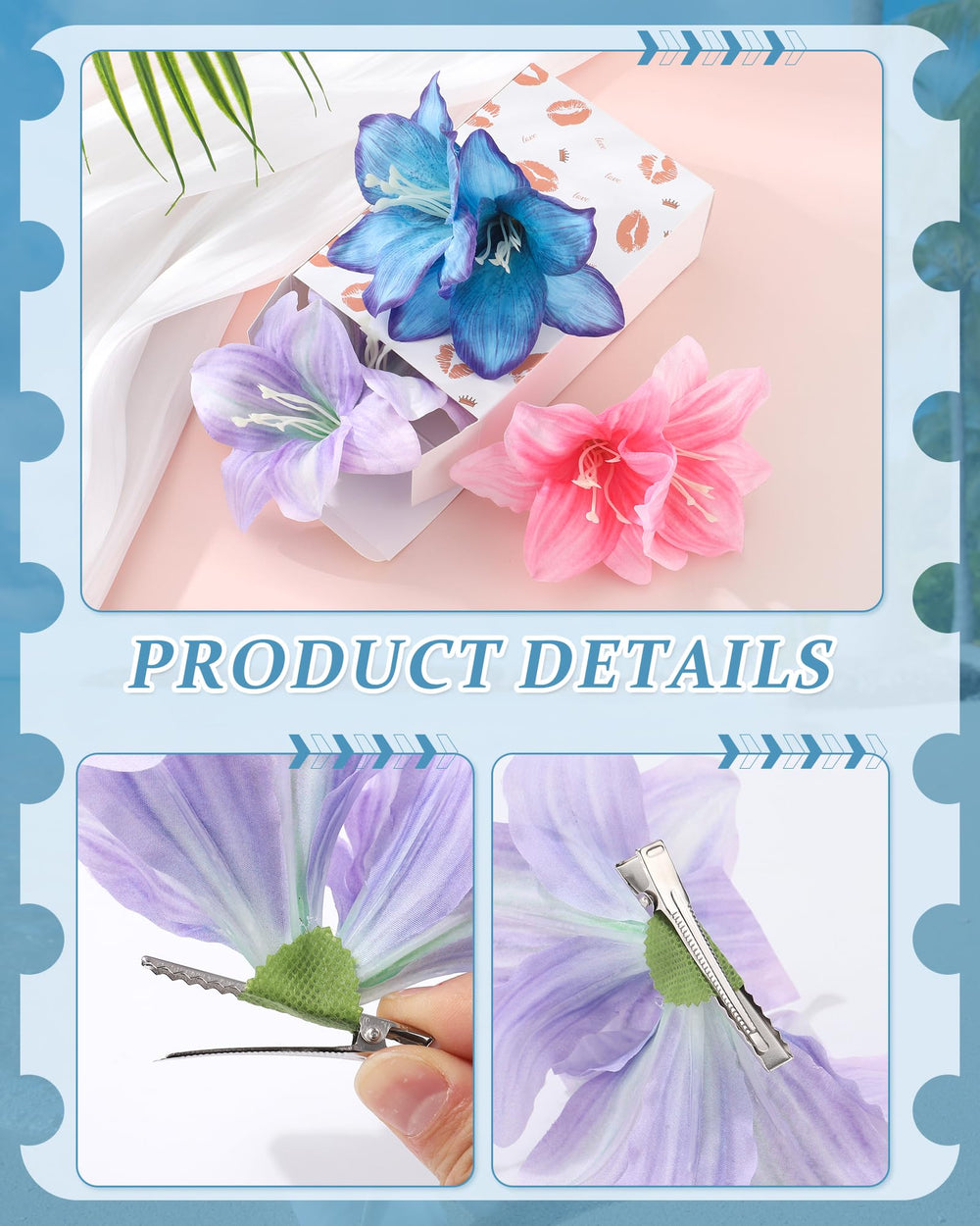 Ufgin blue flower close-up showing bright color that enhances outfits