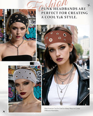 Ufgin headband worn by model outdoors showing secure fit and style benefit