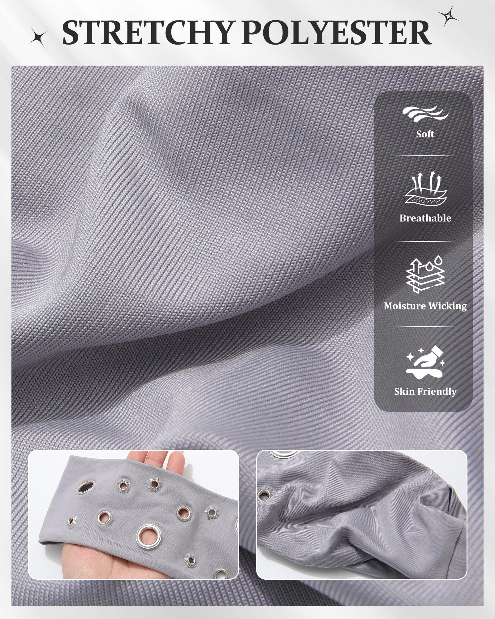Ufgin stretch fabric texture showing weave and breathability benefit