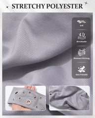 Ufgin stretch fabric texture showing weave and breathability benefit