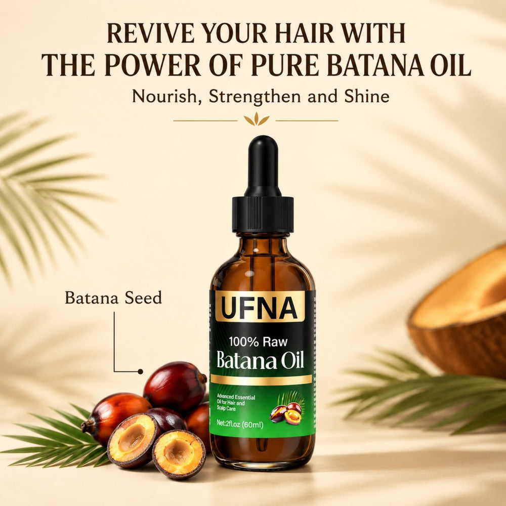 bathroom vanity scene with UFNA oil placed for daily haircare ritual and convenience