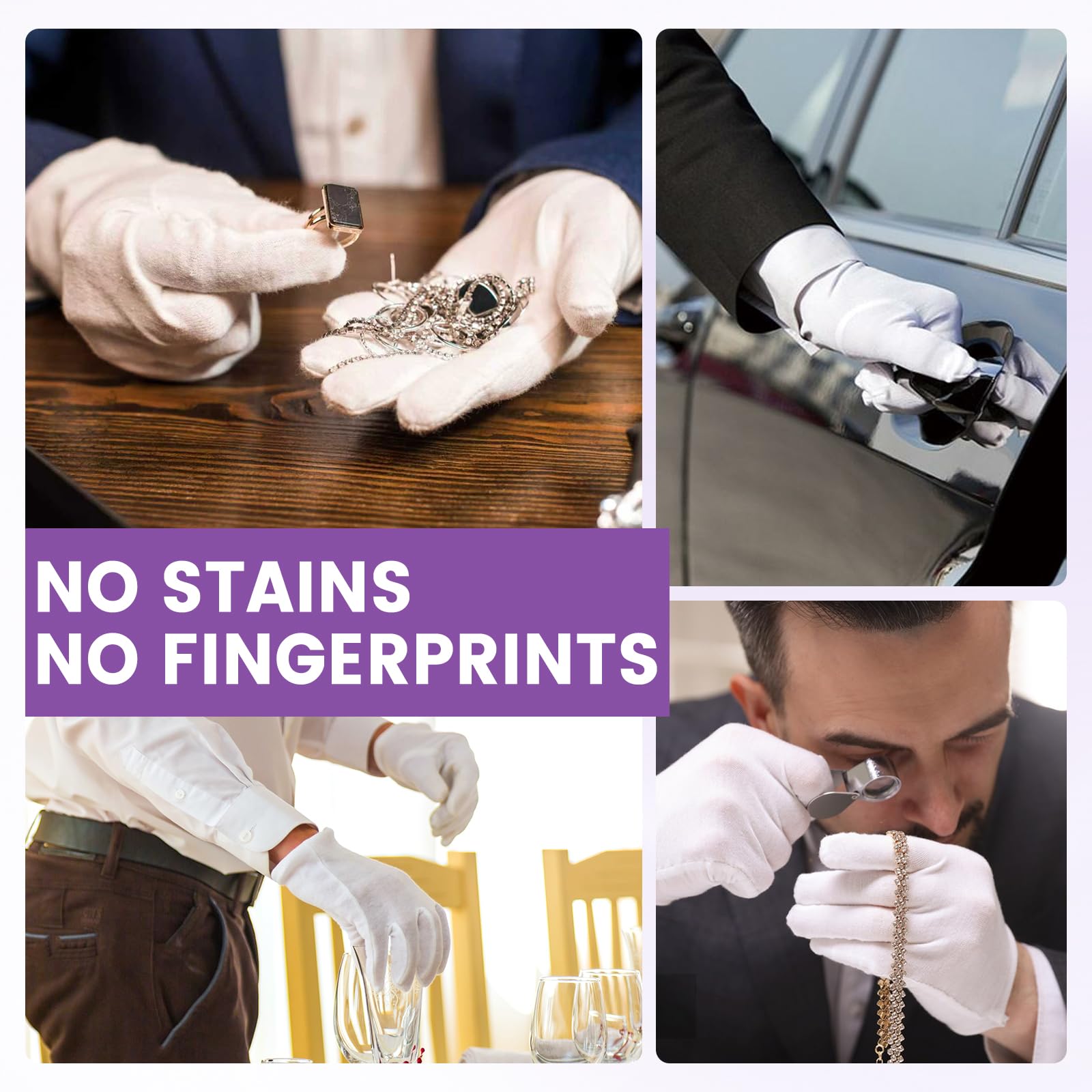 UGODAR gloves handling silver coin preventing fingerprints and smudges