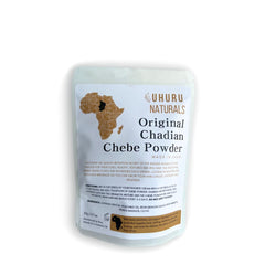 Uhuru Naturals ChadianChebe front packaging showing product identity and benefit
