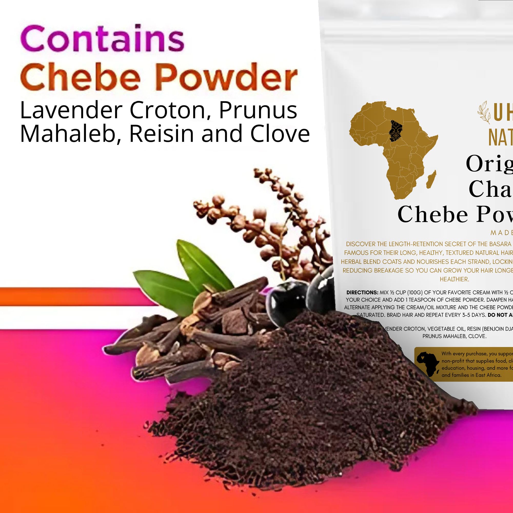 Uhuru Naturals ChadianChebe mixed paste texture demonstrating spreadable moisturizing effect