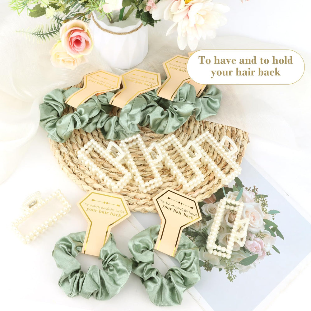 Uintoon full set flatlay showing scrunchies and clips for coordinated styling