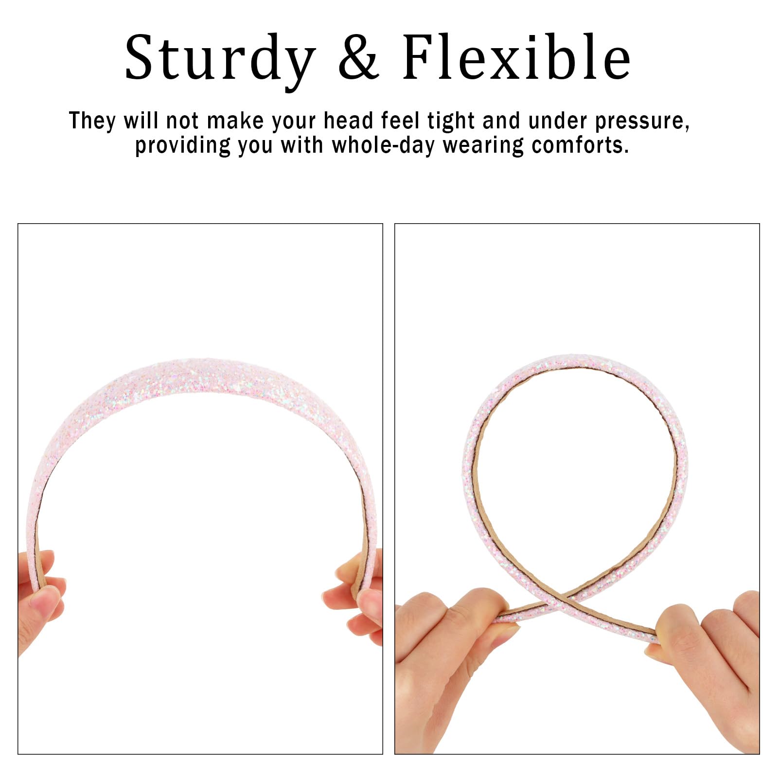 Uintoon headbands on a hand showing compact size and portability