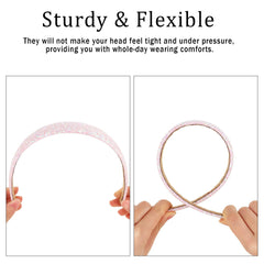 Uintoon headbands on a hand showing compact size and portability
