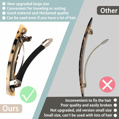 UKSKS barrettes beside ruler showing 3-inch size for accurate scale and fit visualization