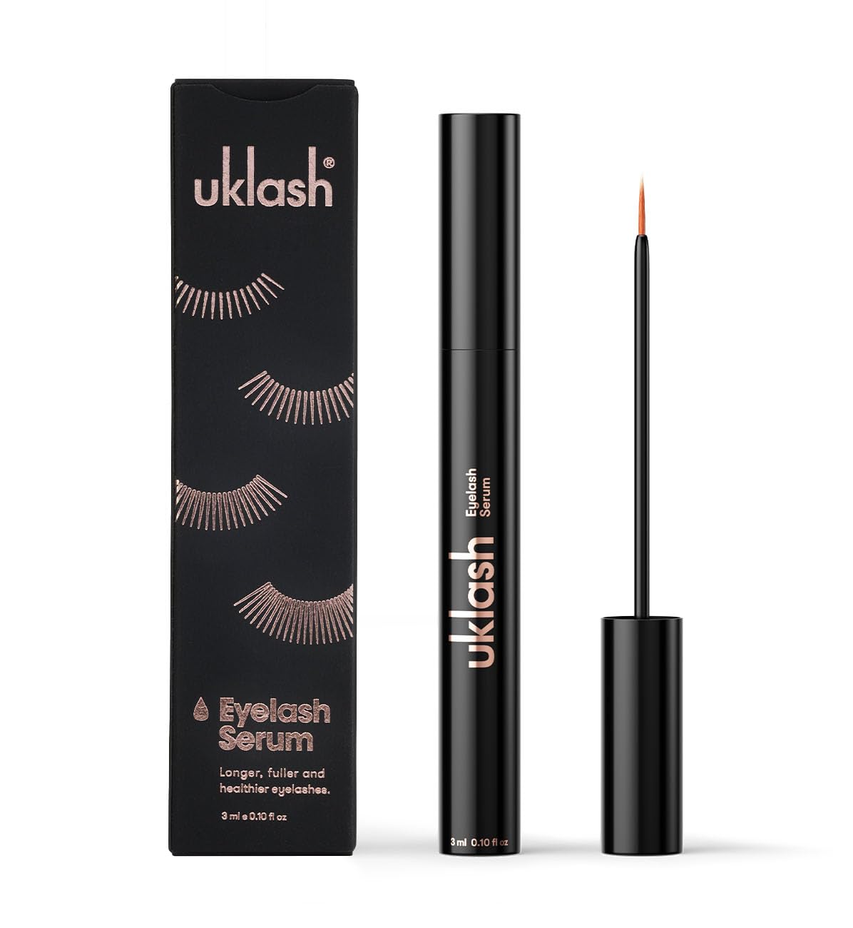 UKLASH front packaging showing bottle for easy identification and confidence