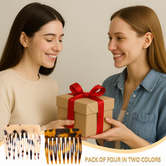 UKSKS flat lay of all four combs, variety for everyday and events