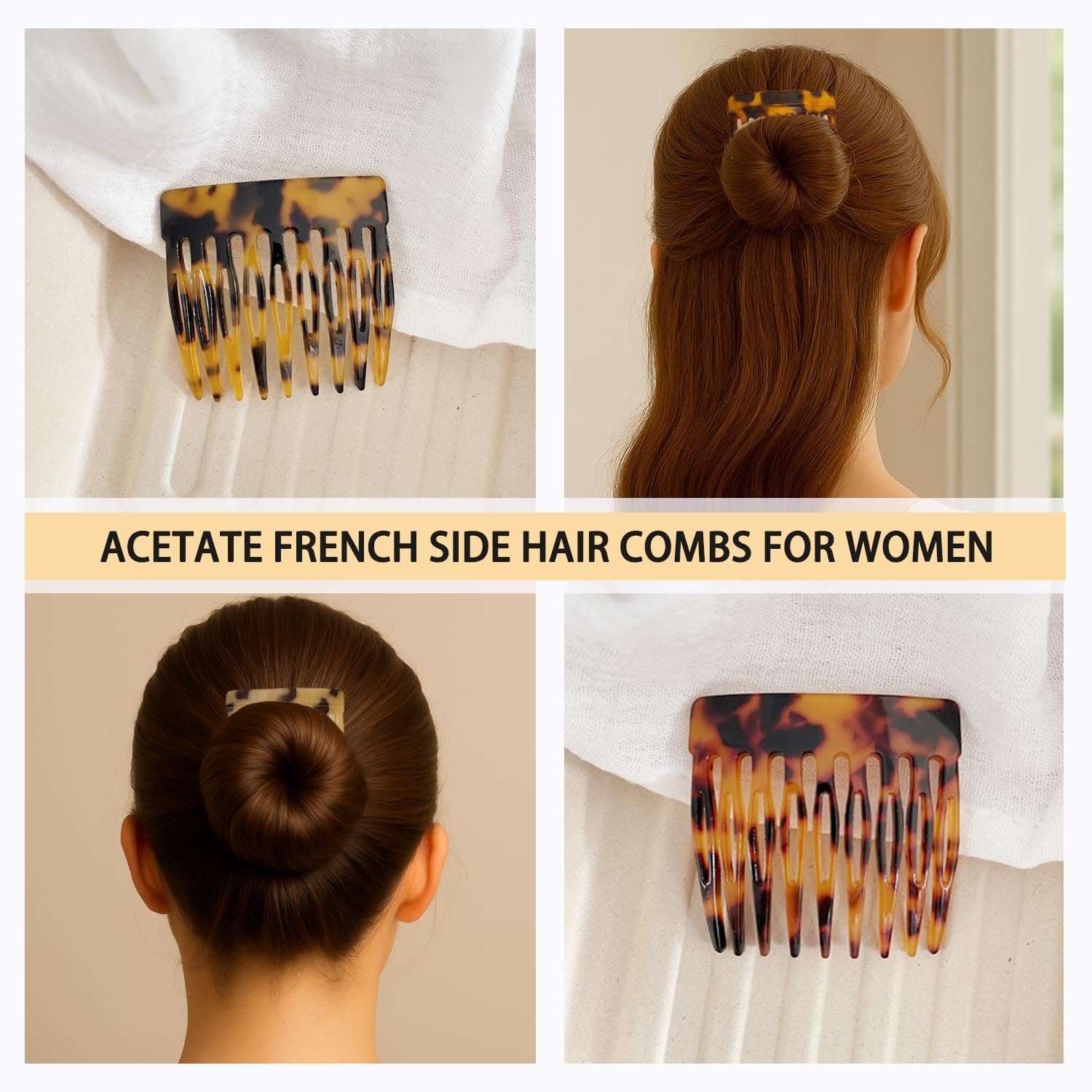 UKSKS tortoise shell comb detail, stylish neutral pattern for outfits