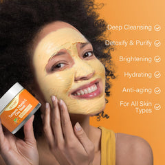 ulluxe applied on cheek demonstrating even coverage and pore cleansing