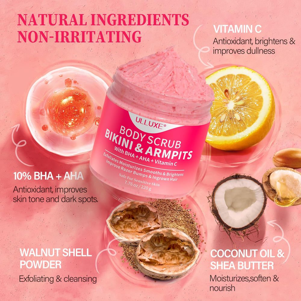 ulluxe clear ingredient label highlighting acid blend