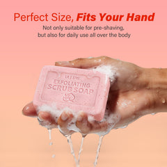 ulluxe peach bar ingredients label showing salicylic acid and shea butter benefits