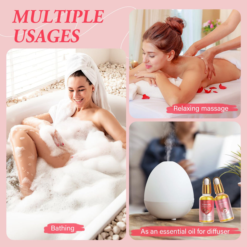 ulluxe oil applied on panty liner demonstrating discreet freshness benefit