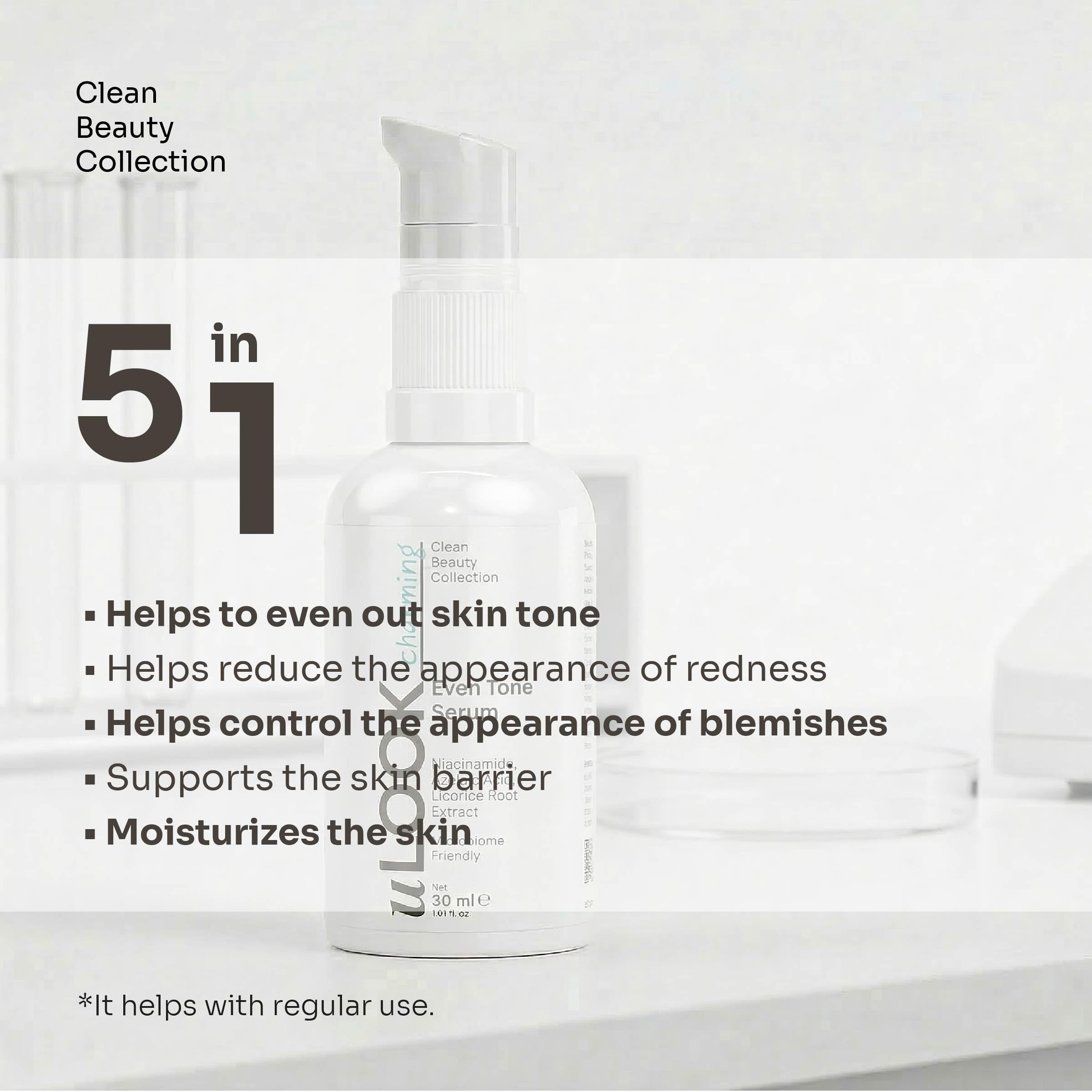 uLOOK label close-up showing formulation details and flora-friendly claim