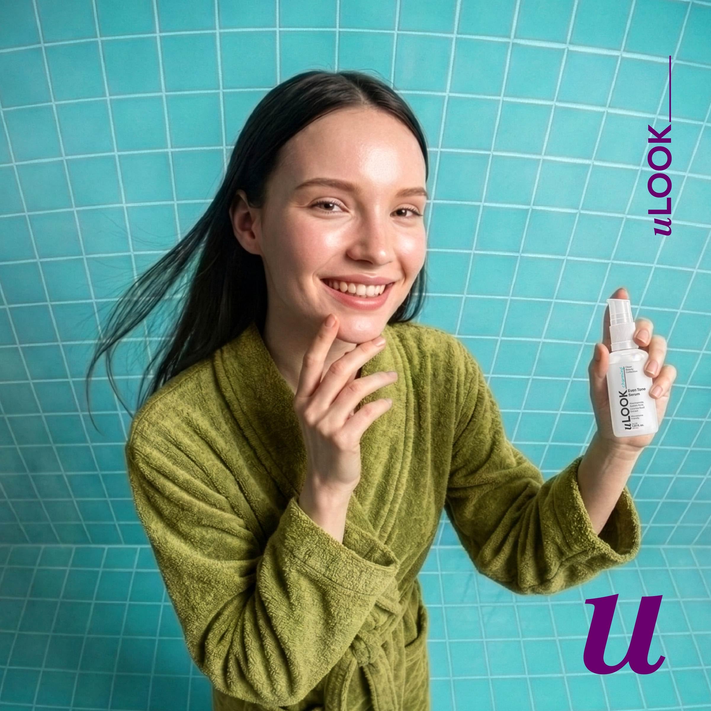 uLOOK dropper releasing lightweight serum texture for quick absorption