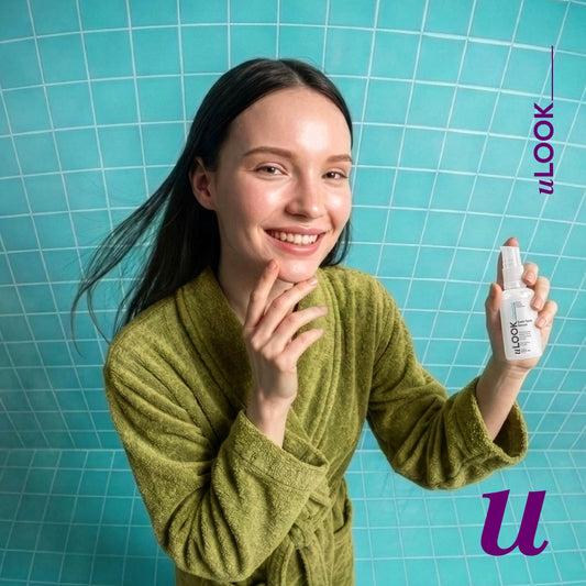 uLOOK dropper releasing lightweight serum texture for quick absorption