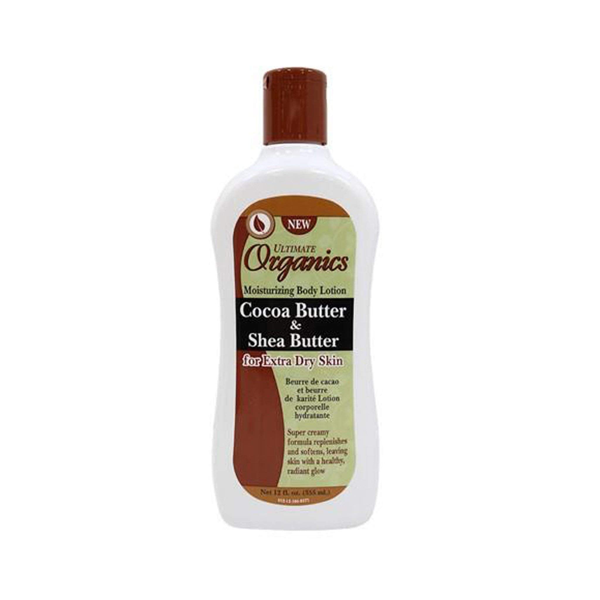 Ultimate Organics cocoa and shea butter texture close-up illustrating creamy blend and quick absorption benefit