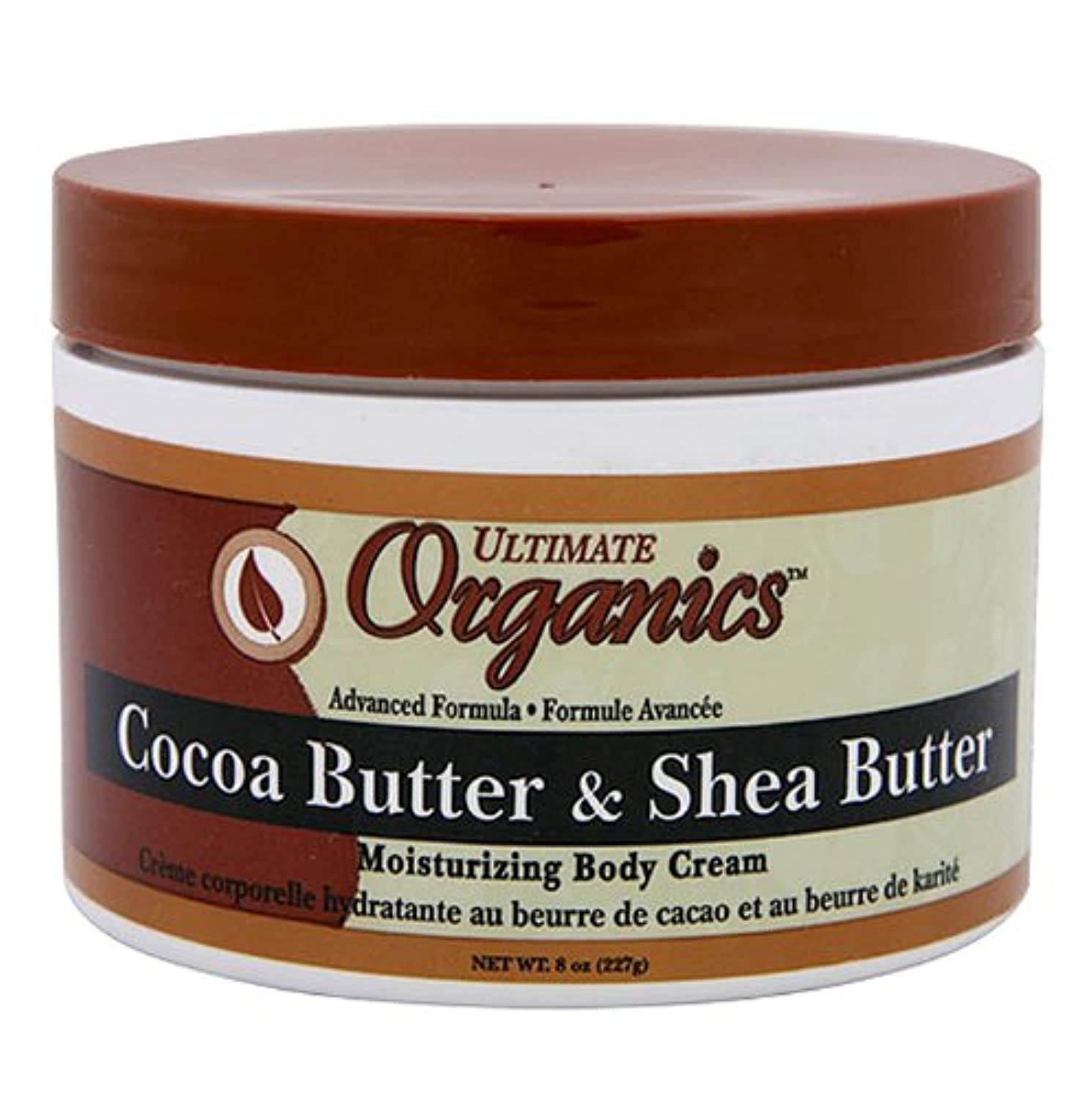 Ultimate Organics jar front label showing product benefits and clear packaging