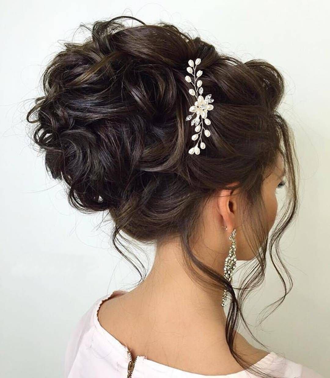 ULTIMUTE bridal party wearing pins and comb adding coordinated sparkle
