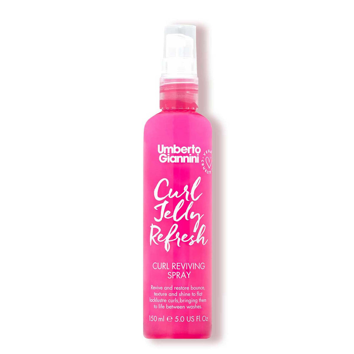 Umberto Giannini bottle front showing packaging and curl refresher benefit