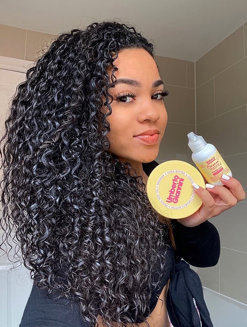 Umberto Giannini natural ingredients banana and shea representing nourishment