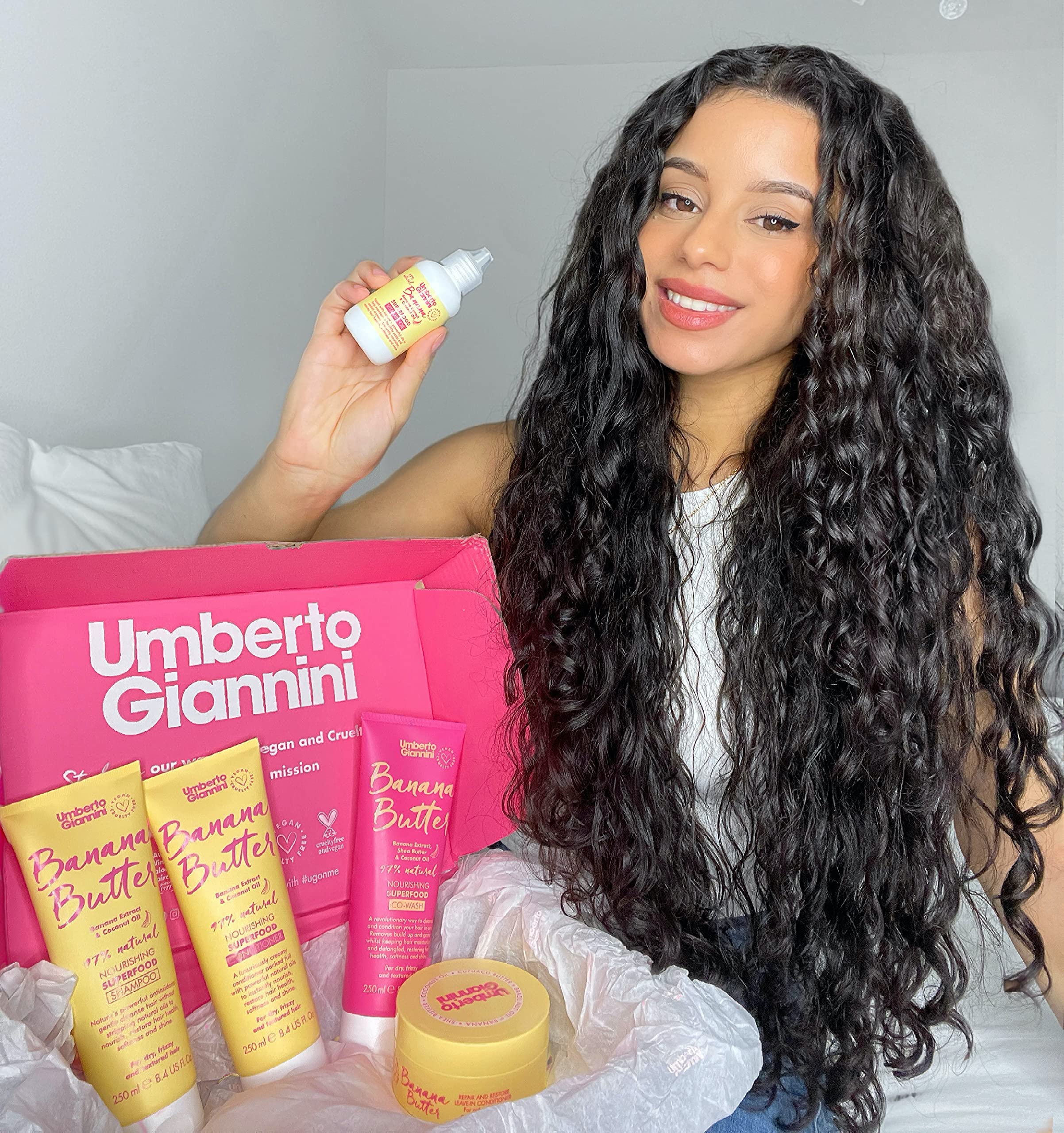 Umberto Giannini pump dispensing conditioner for controlled, mess-free use