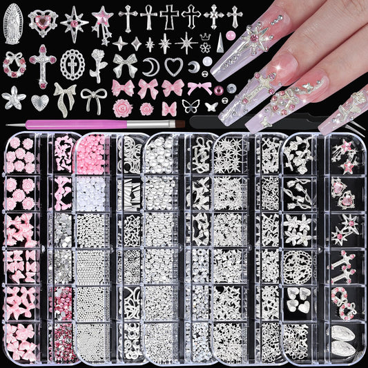 Umillars front packaging view showing complete five-box charm kit with organized benefit