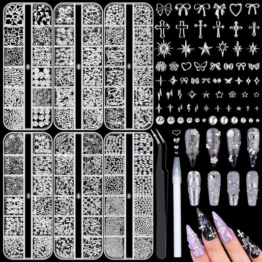 Umillars front packaging showing six silver charm boxes and included tools for easy selection