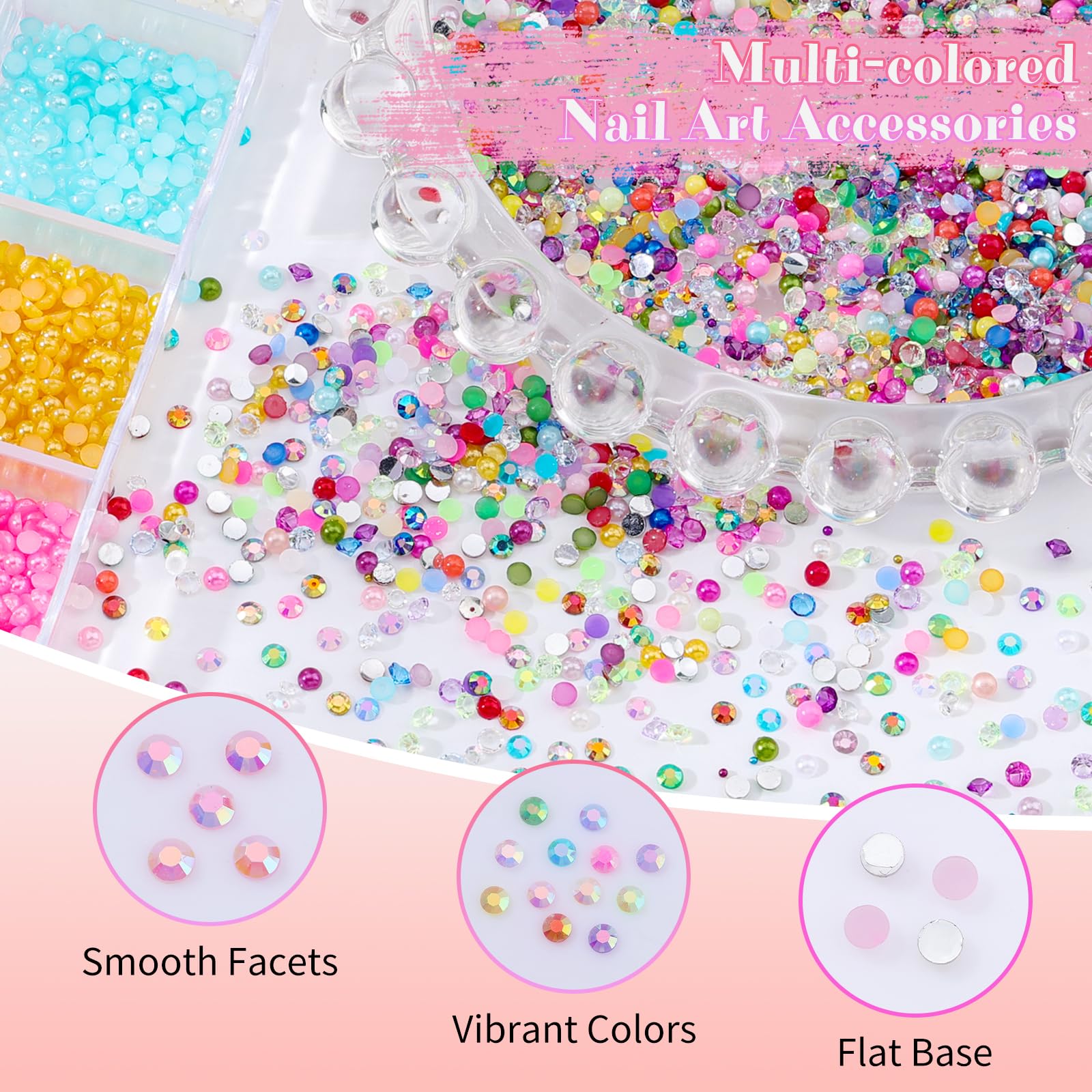 Umillars half pearls detail emphasizing flatback design for secure adhesion