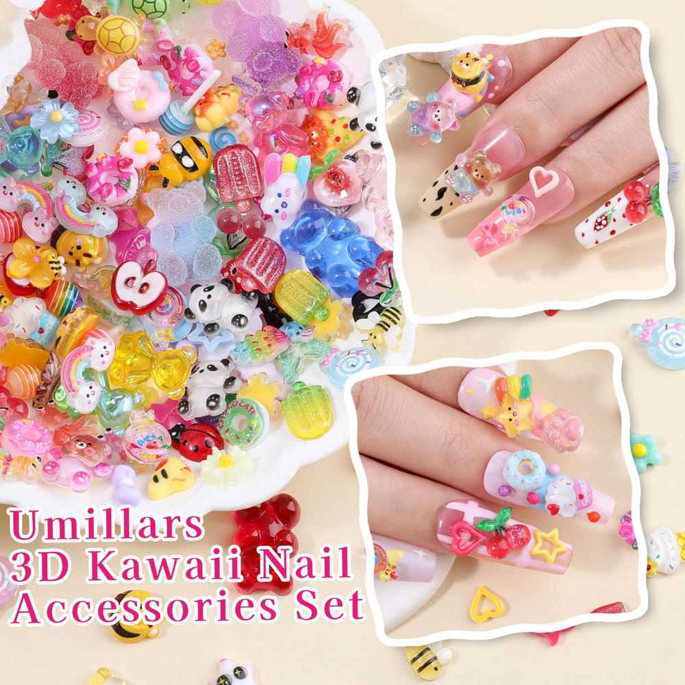 Umillars charm applied to a nail displaying cute detail and salon-quality finish