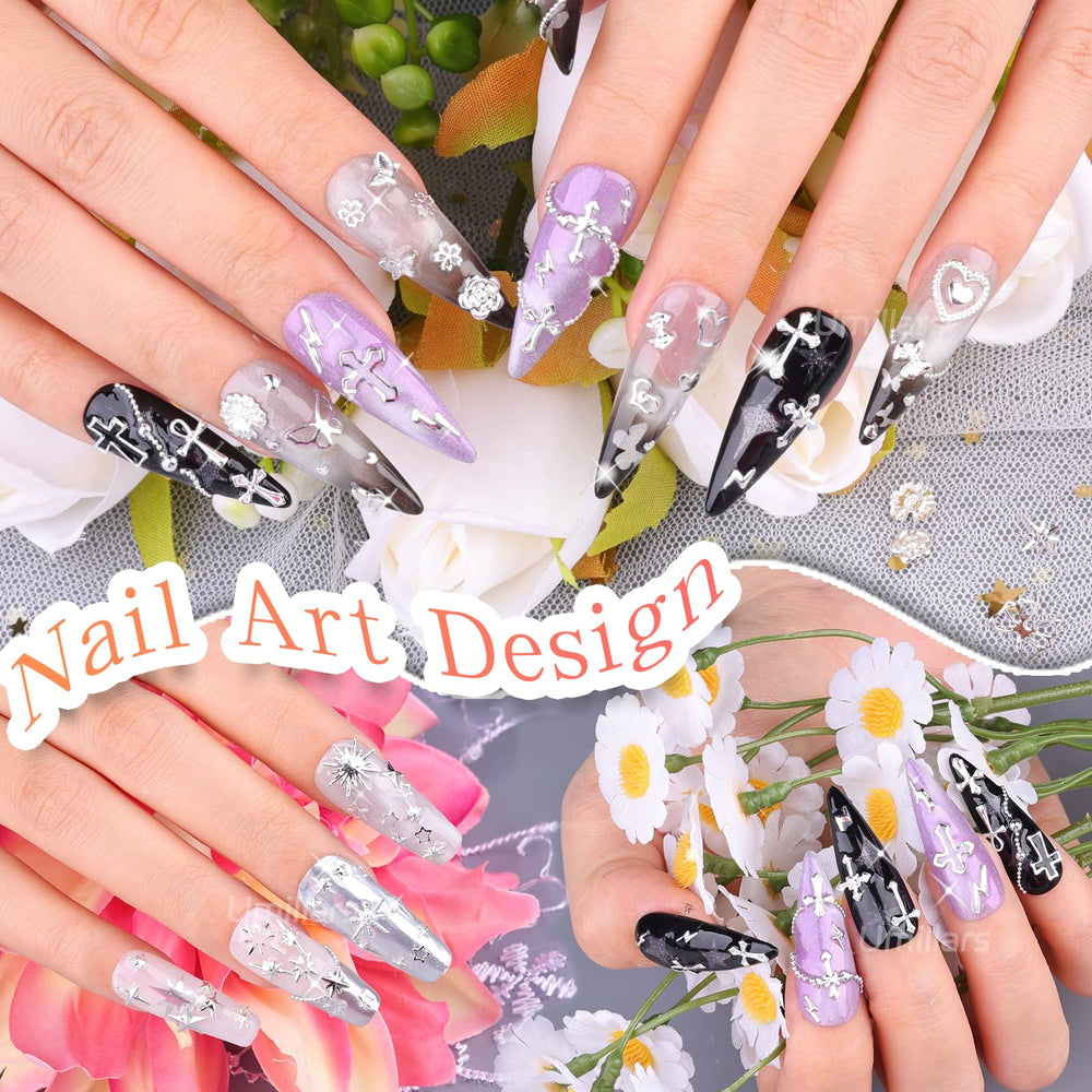 Umillars lifestyle photo of finished manicure showcasing how charms elevate everyday looks