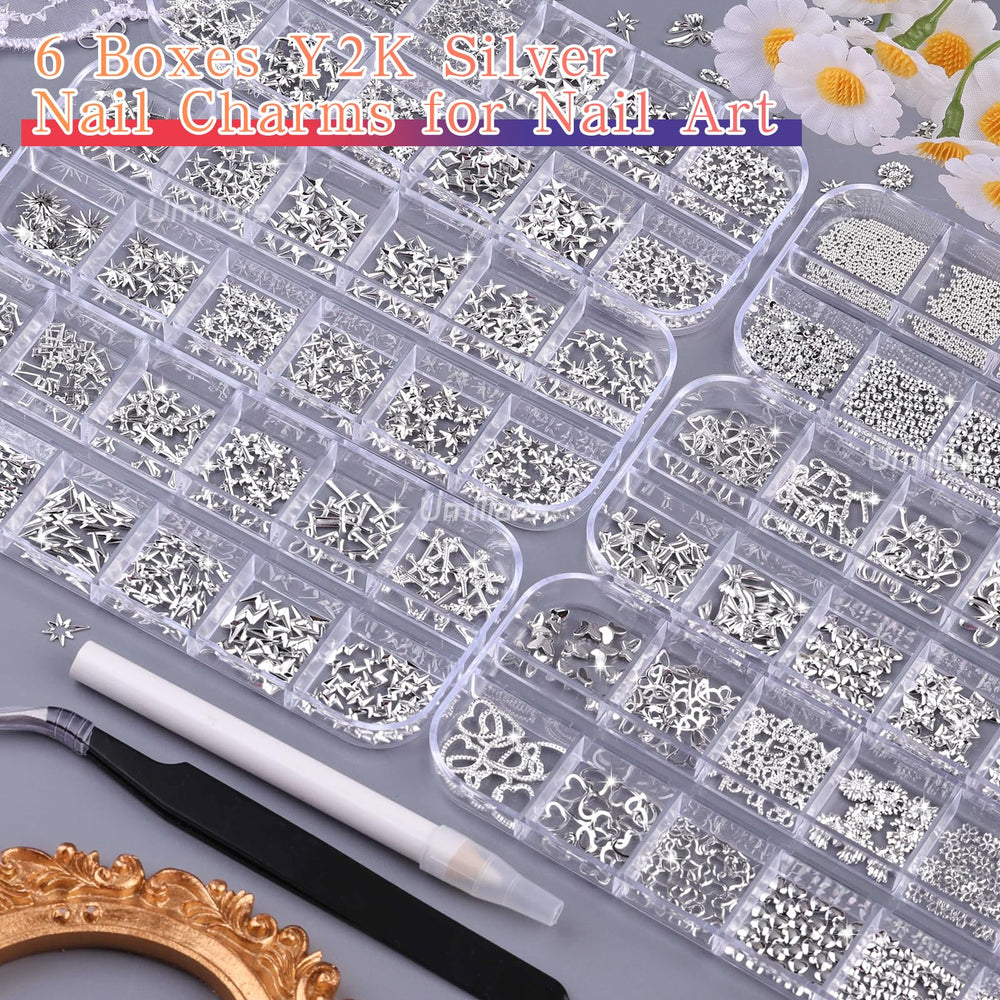 Umillars nail application in use with charms being positioned for salon-quality results