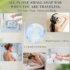 Umpeimvon bars inside travel toiletry pouch showing portability benefit