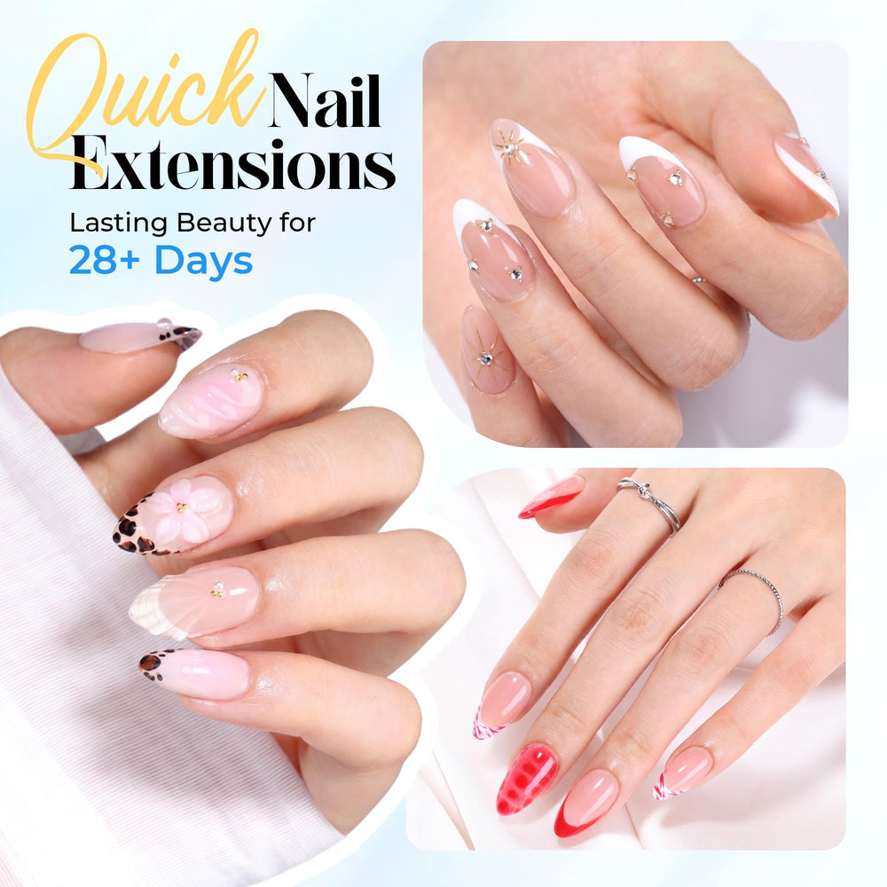 UNA GELLA arranged 120 pre-etched tips showing size variety and fit
