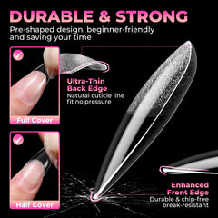 UNA GELLA close-up pre-etched half-matte surface for stronger adhesion