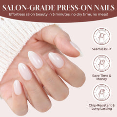 UNA GELLA almond shape side view showing natural curve and comfortable fit benefit
