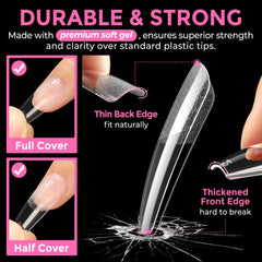 UNA GELLA application demo of press-on tips for fast salon-like results