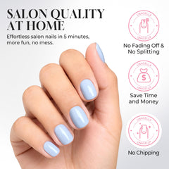 UNA GELLA application demonstration on finger illustrating easy at-home use