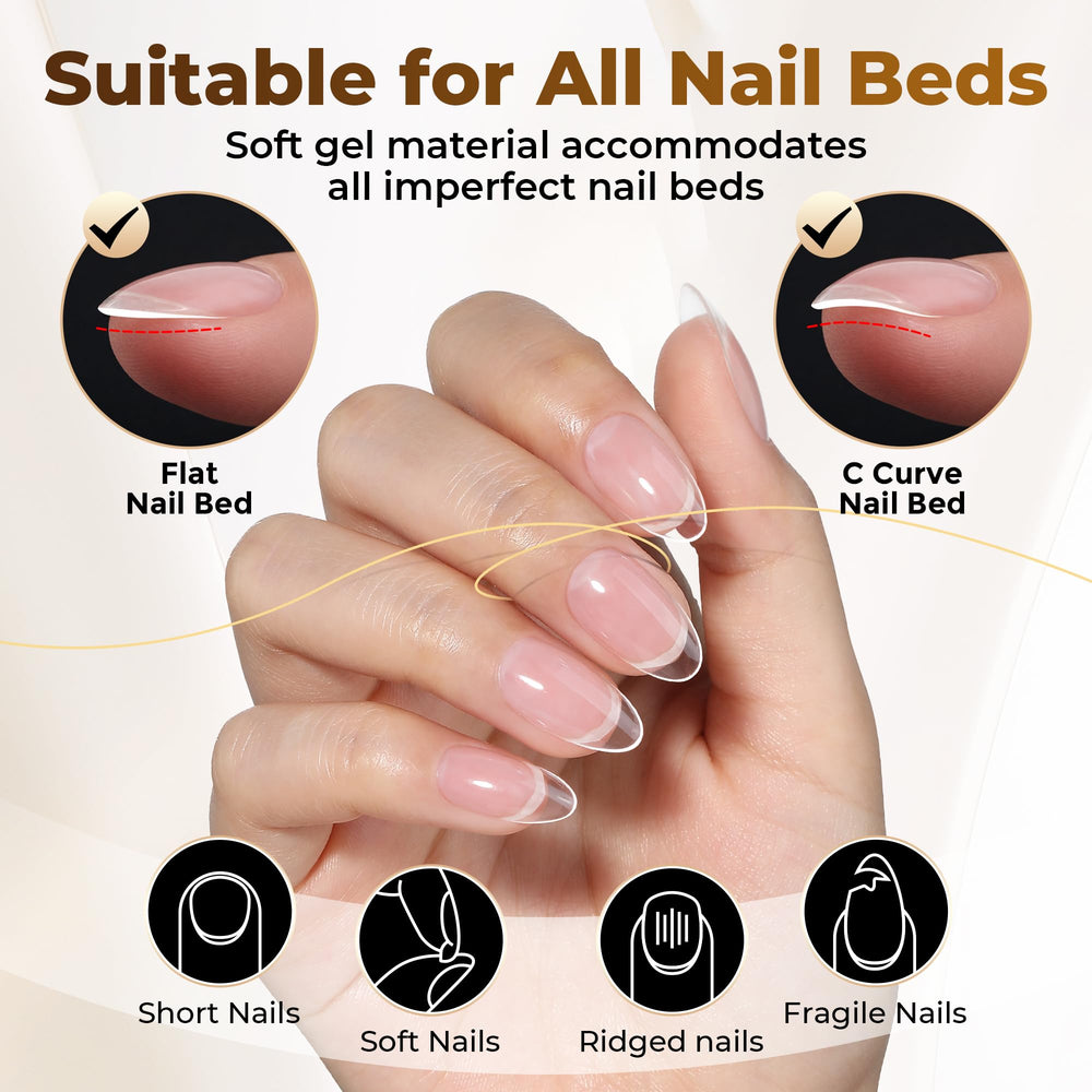 UNA GELLA application in use with glue for fast salon-style results
