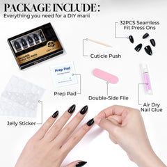 UNA GELLA applying nail with glue for quick salon-style finish