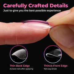 UNA GELLA application setup with glue and tools showing quick salon-quality application benefit