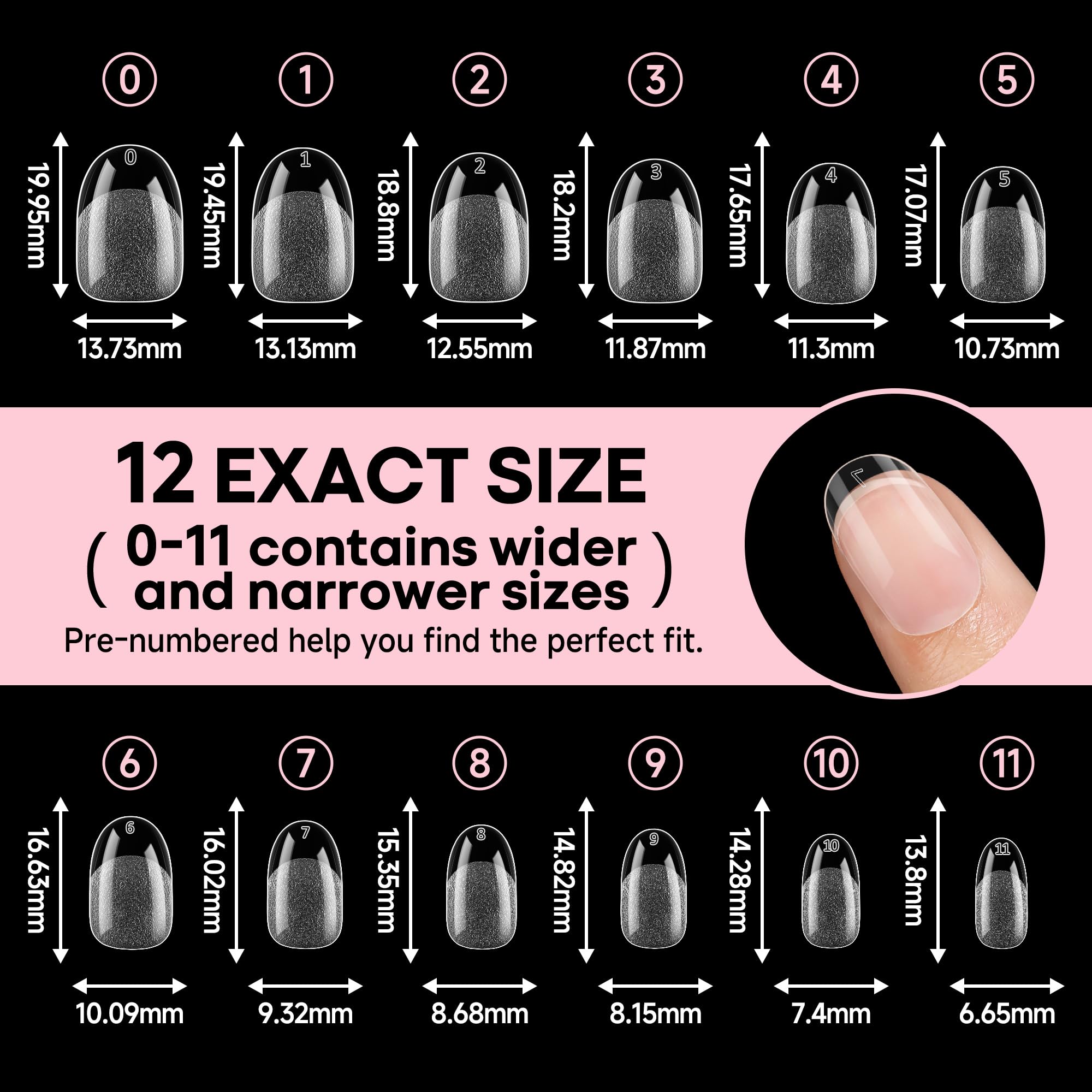 UNA GELLA applied press-on nails on fingers showing natural look and comfort benefit